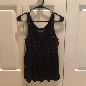 Black studded peplum tank!